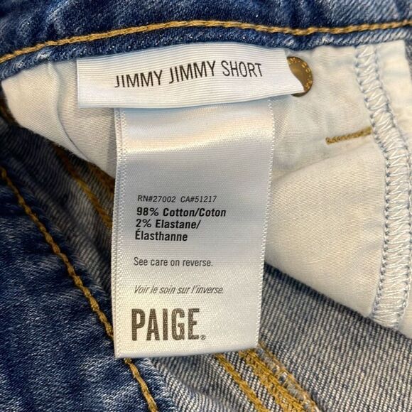 Paige Jimmy Jimmy Shorts Denim Cuffed‎ Size 25 - Picture 4 of 7